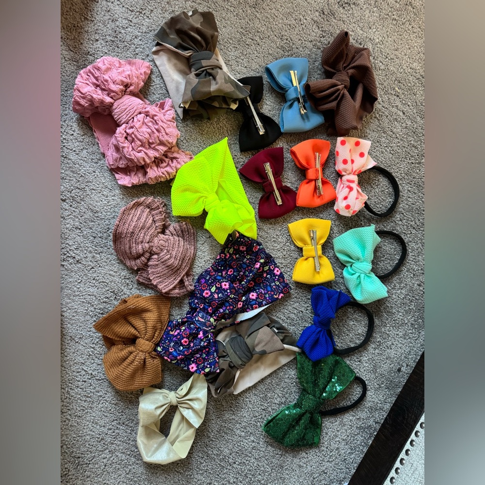 Bundle of baby and toddler hairband and clips